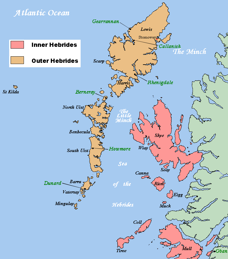 Hebrides Map